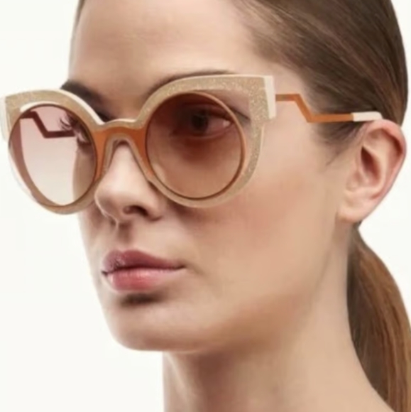 Fendi Metallic Orange/Pink Glitter Paradeyes Sunglasses - Picture 5 of 6